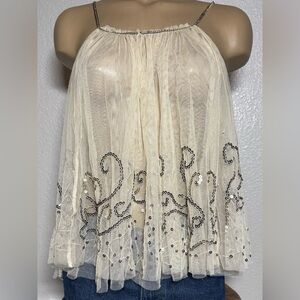 NWOT We The Free Mesh and Sparkle Swing Tank Top